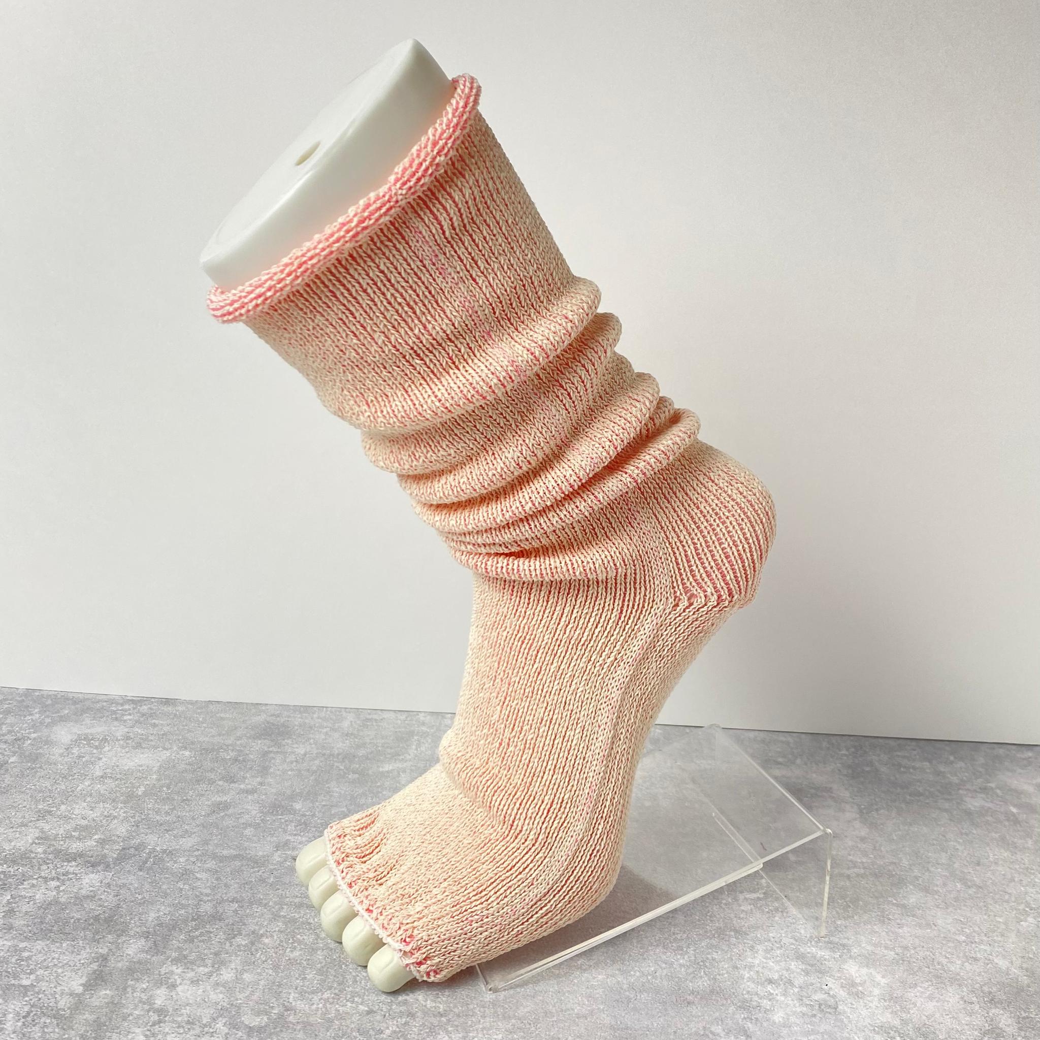 お家でも！シークレットな5本指靴下　和紙混オープントゥタイプ