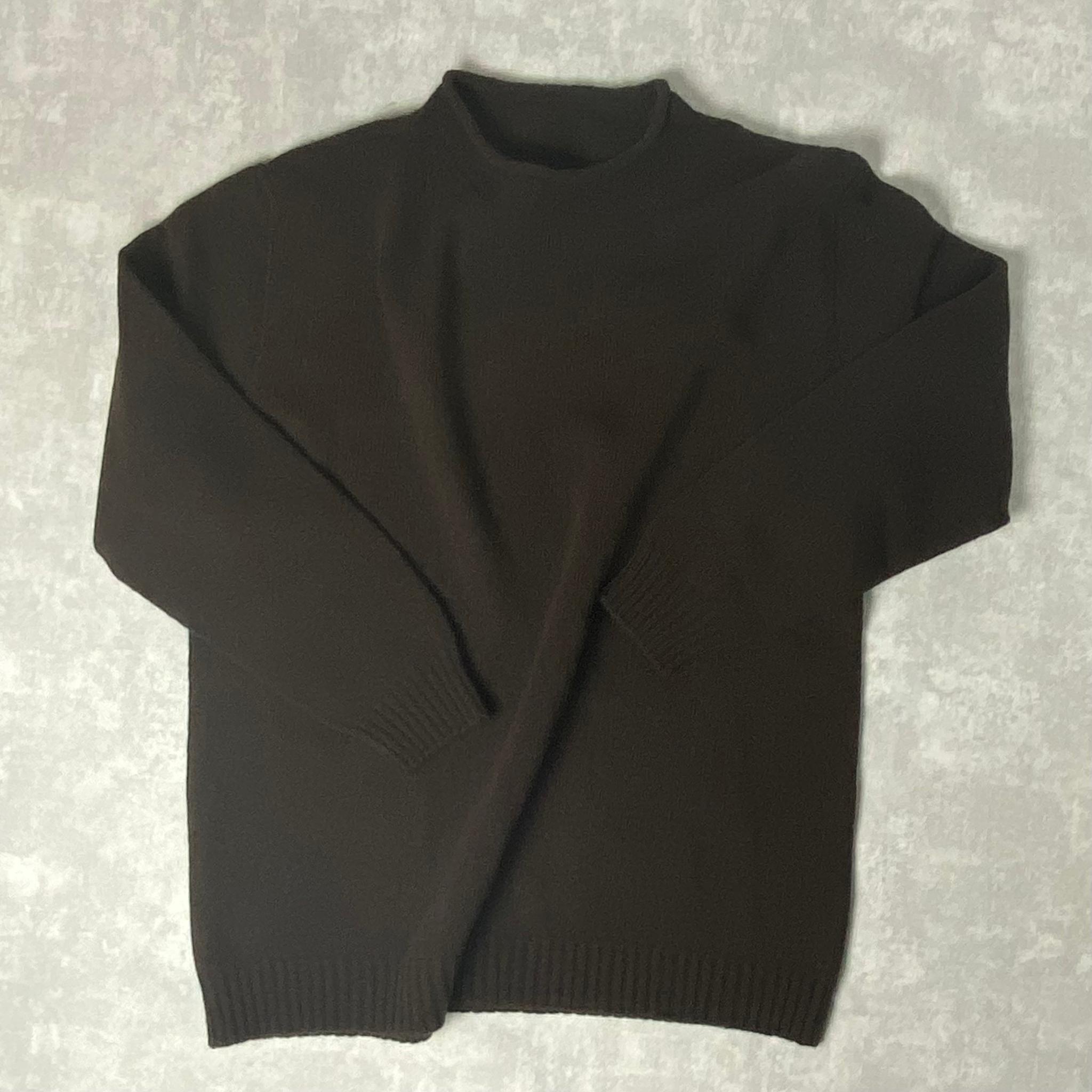 縫い目のないウールニット ブラウン | 5枚目